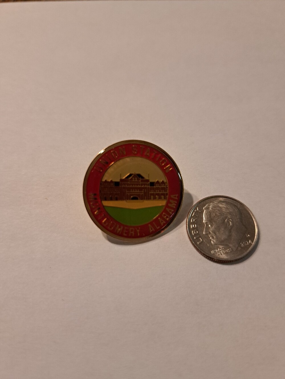 Vintage New Union Station Montgomery Alabama State Souviner Pin Collectible